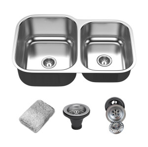 SUS304 Stainless Steel Kitchen Sink Double Bowl