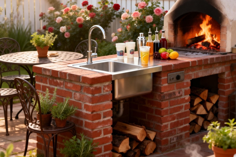 Stainless steel outdoor Kitchen sink