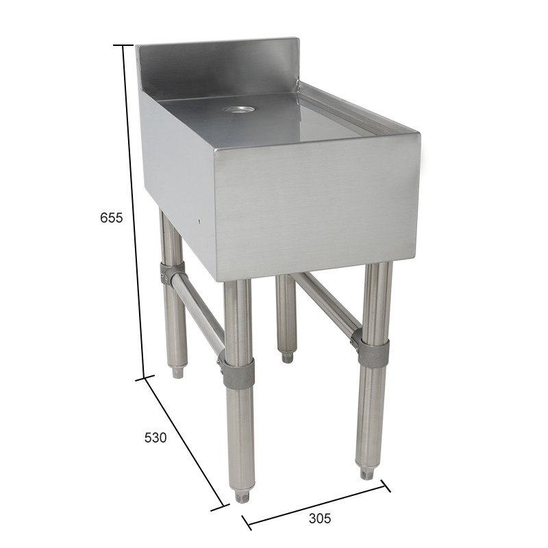 stainless steel underbar sink