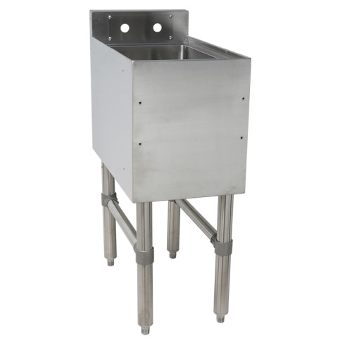 UBDS-X-2112 Underbar Dump Sink / Stainless Steel Legs, 12"W x 21"D x 32 1/2"H