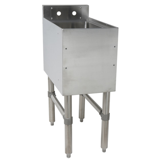 UBDS-X-2112 Underbar Dump Sink / Stainless Steel Legs, 12"W x 21"D x 32 1/2"H