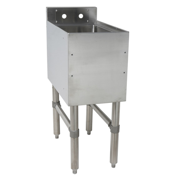 UBDS-X-2112 Underbar Dump Sink / Stainless Steel Legs, 12"W x 21"D x 32 1/2"H