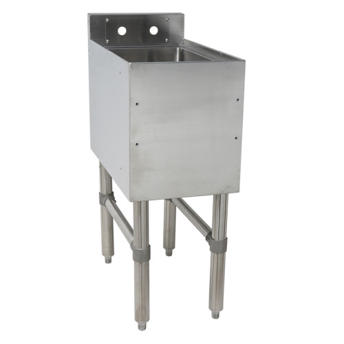 UBDS-X-2112 Underbar Dump Sink / Stainless Steel Legs, 12"W x 21"D x 32 1/2"H