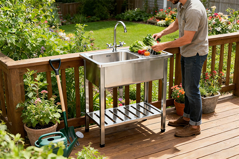 stainless steel outdoor sink