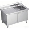 Freestanding Stainless Steel Utility Sink with Cabinet and Workbench - Heavy Duty Laundry Garage Kitchen Sink