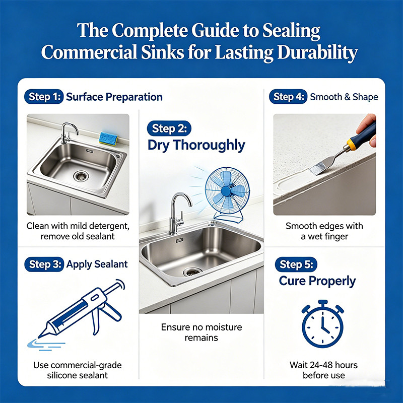 The Complete Guide to Sealing Commercial Sinks for Lasting Durability