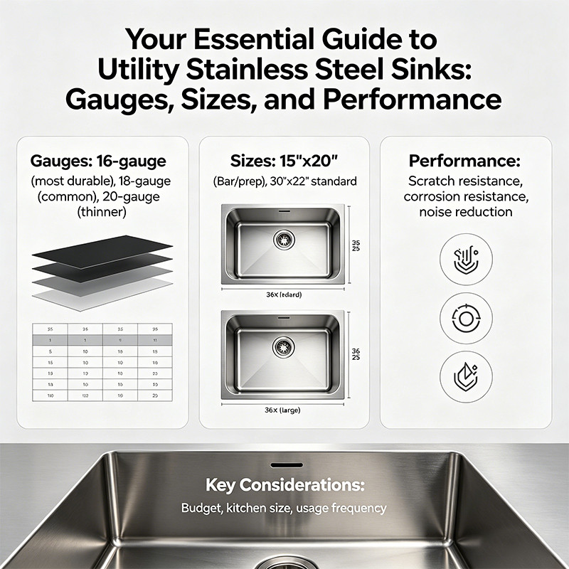 Your Essential Guide to Utility Stainless Steel Sinks: Gauges, Sizes, and Performance