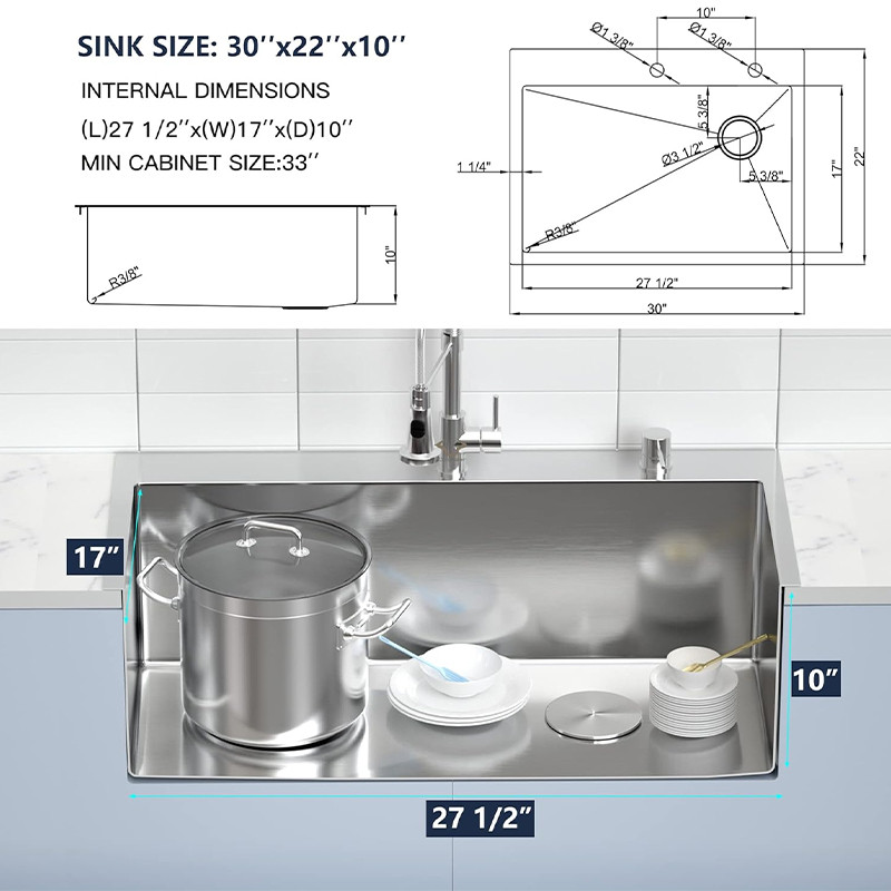 undermount single bowl kitchen sink
