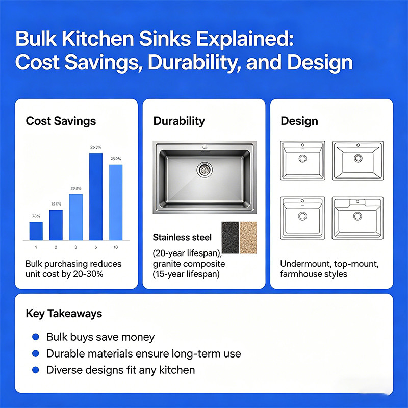 Bulk Kitchen Sinks Explained: Cost Savings, Durability, and Design