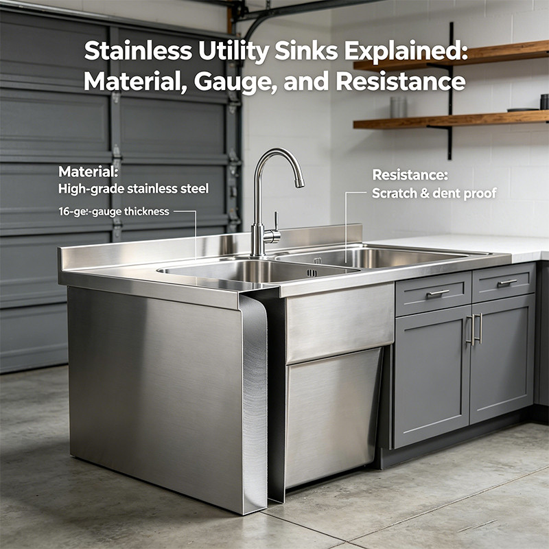 Stainless Utility Sinks Explained: Material, Gauge, and Resistance