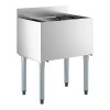 Stainless Steel Underbar Ice Bin with Bottle Holders