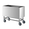 Stainless Steel Portable Ice Bin with Bottle Holders