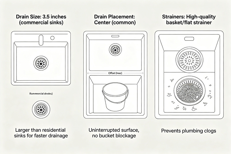A service sink with a high gooseneck faucet and a threaded nozzle for a hose.