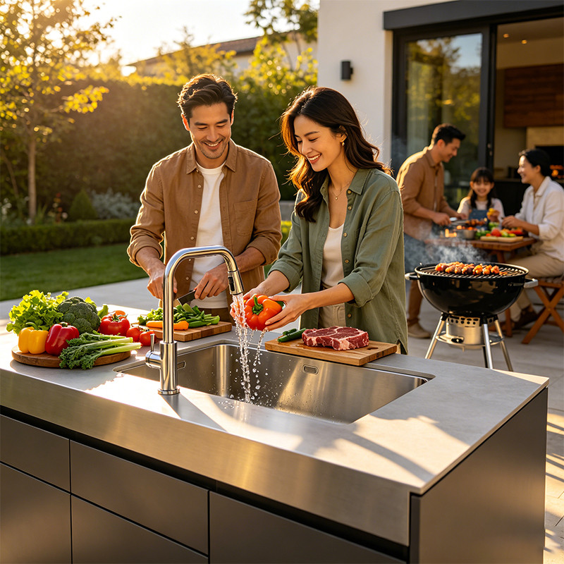 Outdoor Kitchen / BBQ Food Preparation Area