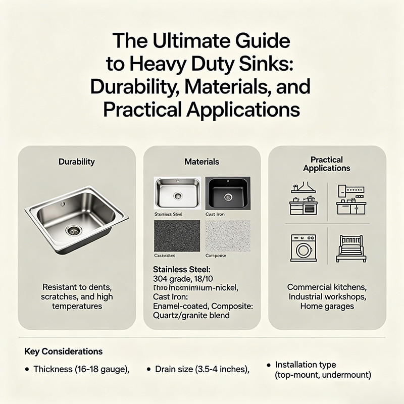 The Ultimate Guide to Heavy Duty Sinks: Durability, Materials, and Practical Applications