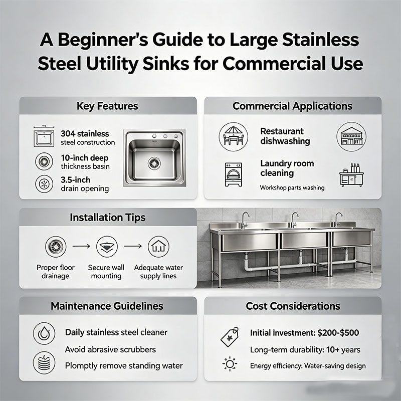 A Beginner's Guide to Large Stainless Steel Utility Sinks for Commercial Use