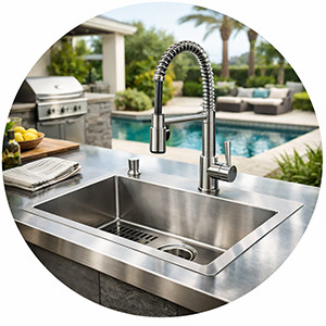 outdoor stainless steel sink