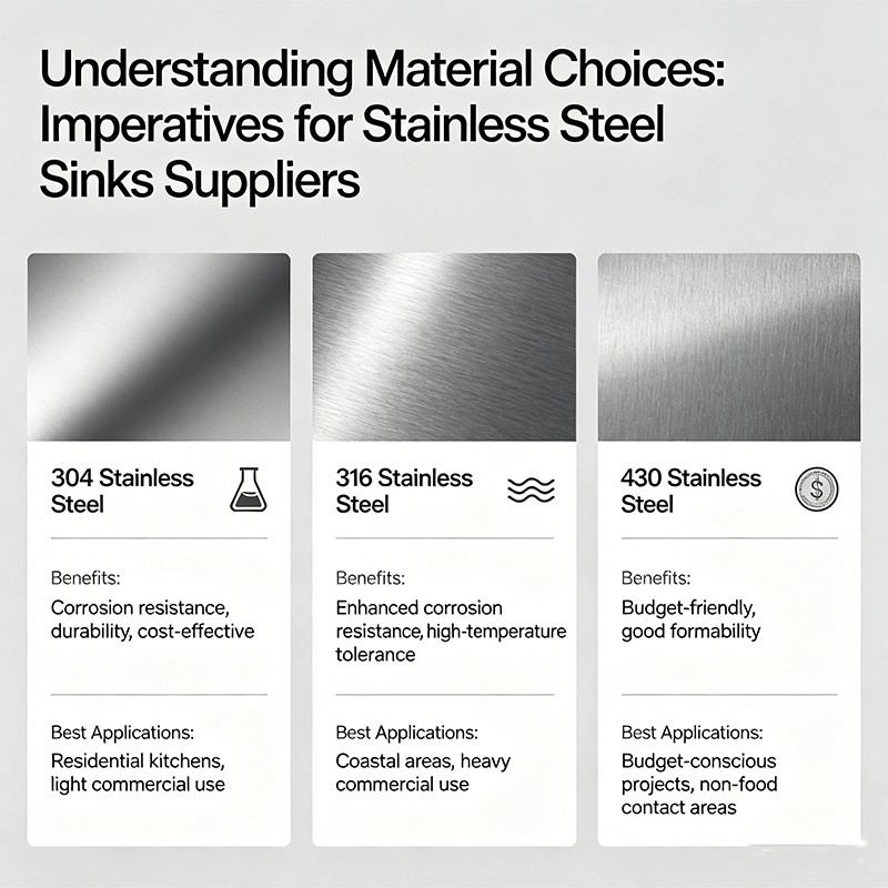 Understanding Material Choices: Imperatives for Stainless Steel Sinks Suppliers