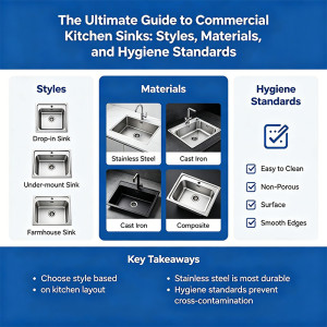The Ultimate Guide to Commercial Kitchen Sinks: Styles, Materials, and Hygiene Standards