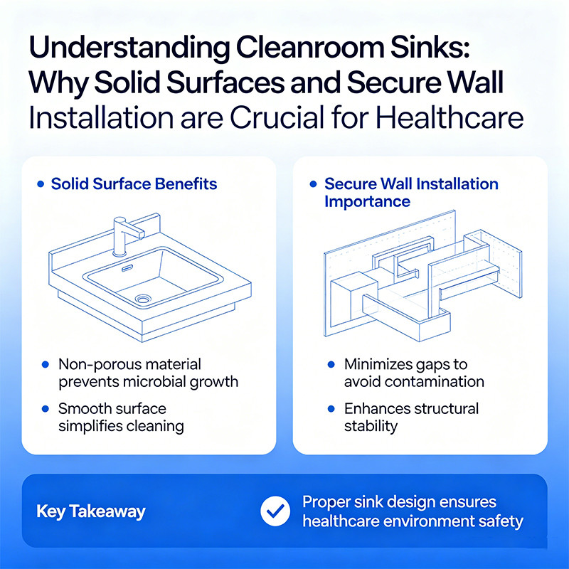 Understanding Cleanroom Sinks: Why Solid Surfaces and Secure Wall Installation are Crucial for Healthcare