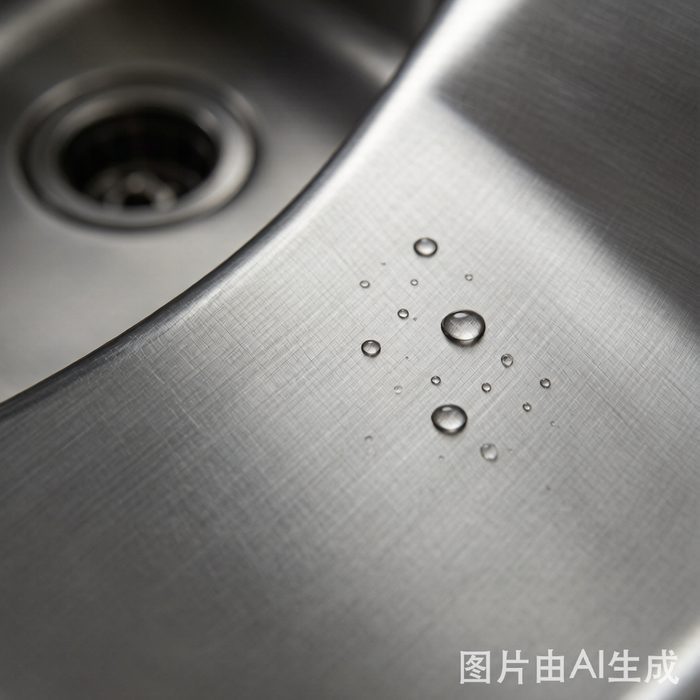 304 stainless steel sink close-up