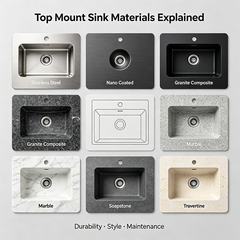 Top Mount Kitchen Sink Materials Explained: From Basics to Luxury