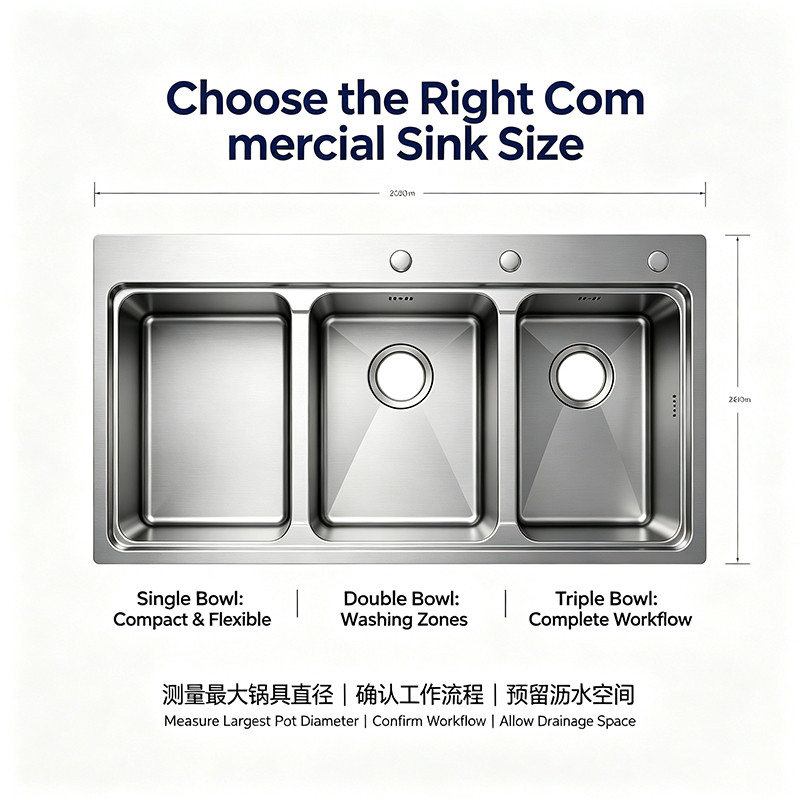 How to Choose the Right commercial sink dimensions: A Guide to Single, Double, and Triple Compartment Setups