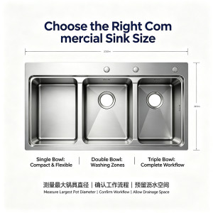 How to Choose the Right commercial sink dimensions: A Guide to Single, Double, and Triple Compartment Setups