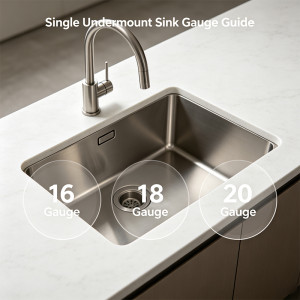 Your Guide to Choosing the Ideal Gauge for a Single Undermount Stainless Steel Sink.