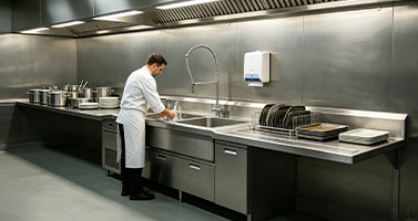 Commercial warewashing sinks