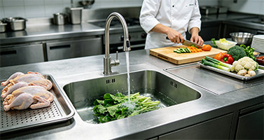 Commercial prep sinks