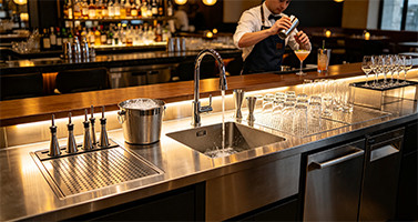 Commercial bar sinks