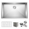 30 Inch Undermount Kitchen Sink 16 Gauge Stainless Steel Single Bowl Basin with
