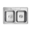 TopMount Sinks 18 Gauge Stainless Steel Kitchen Sink – Scratch Resistant Double Bowl