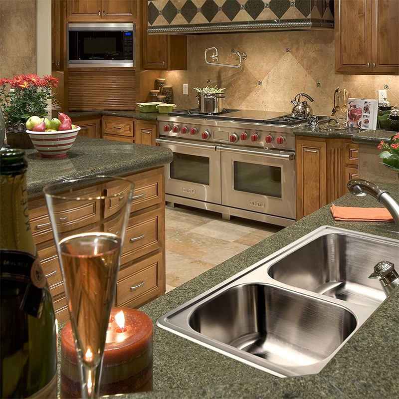 stainless steel kitchen sinks 18 gauge top mount