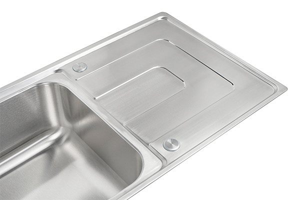 stainless steel single sink with drainboard