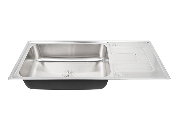 stainless steel single sink with drainboard