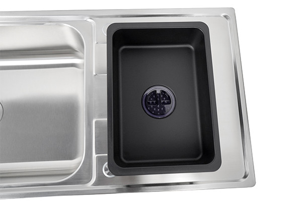 stainless steel single sink with drainboard