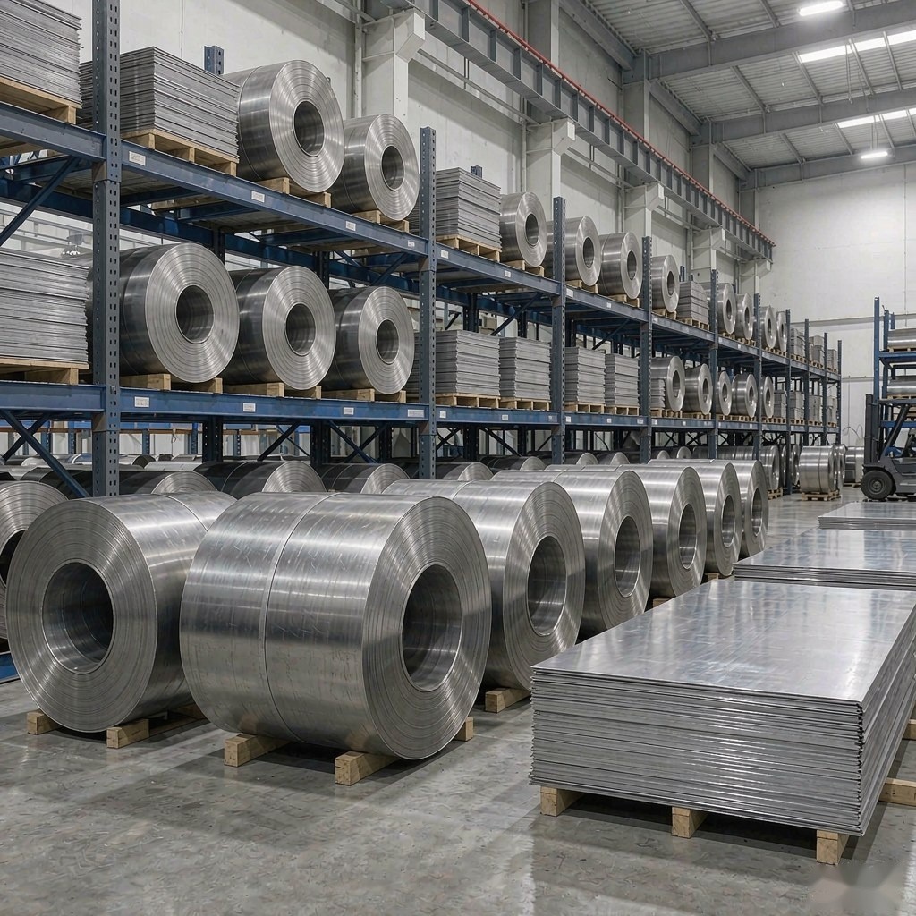 Stainless steel coils and sheets in Samsink warehouse