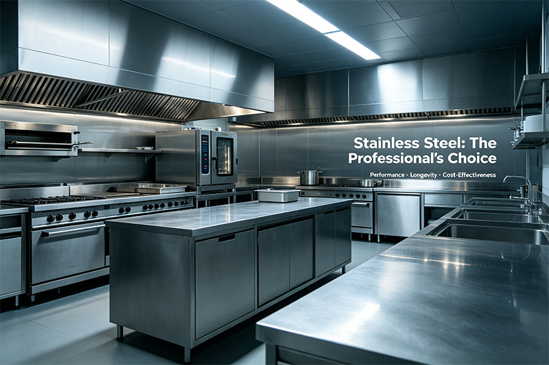 A sleek, multi-compartment stainless steel commercial drop-in sink.