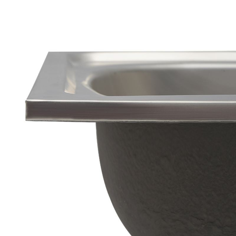 Rim thickness and coated underside of the drainboard sink