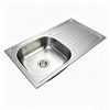 Stainless Steel Single Sink With Drainboard Round Single Bowl 304-Grade