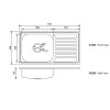 Stainless Steel Single Sink With Drainboard Round Single Bowl 304-Grade