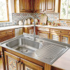 Single Bowl Drop-in Stainless Steel Sink with Drainboard