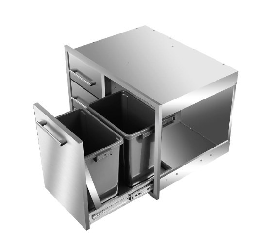 Dual Waste Bin Compartment