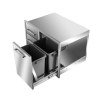 Outdoor Kitchen Trash Drawer Combo – 304 Stainless Steel BBQ Access & Waste Drawer Cabinet for Grill Islands