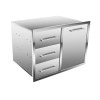 Outdoor Kitchen Trash Drawer Combo – 304 Stainless Steel BBQ Access & Waste Drawer Cabinet for Grill Islands