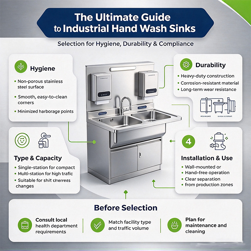The Ultimate Guide to Industrial Hand Wash Sinks: Selection for Hygiene & Durability