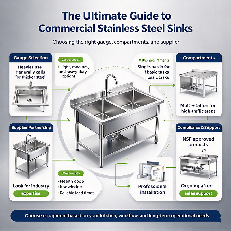 The Ultimate Guide to Commercial Stainless Steel Sinks: Choosing the Right Gauge, Compartments, and Suppliers