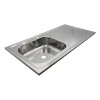 Stainless Steel Single Sink with Drainboard | Top Mount Deep Drawn Kitchen Sink